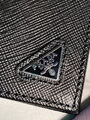 Мужской портмоне Prada мужской кожа черный 173612-5