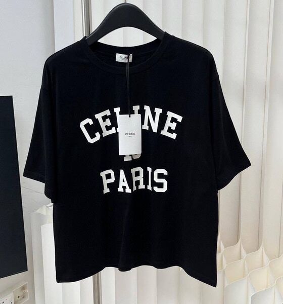 Футболка Celine женский черный 142997