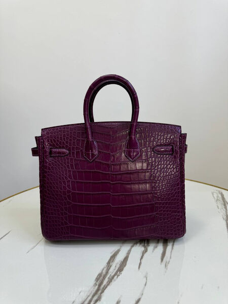 Сумка Hermès Birkin 25 женский кожа фиолетовый 162967-2