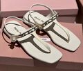 Сандалии Miu Miu женский кожа бежевый 152730-1