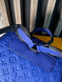 Мужской рюкзак Louis Vuitton мужской кожа синий 145925-7