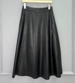 Юбка Max Mara женский кожа черный 104381-1