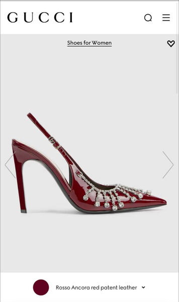 Туфли Gucci женский кожа бордовый 171028-4