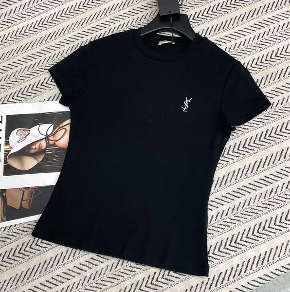 Футболка Saint Laurent женский черный 186805