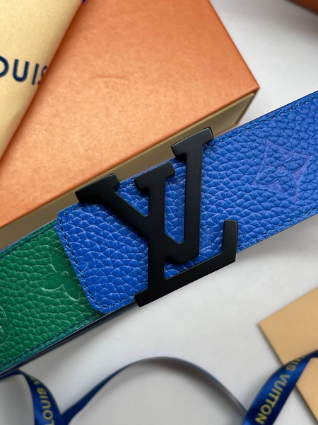Мужской ремень Louis Vuitton мужской кожа синий 52982-3