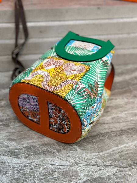 Сумка Hermès женский кожа swift болотный 110779-4