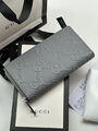 Мужской кошелек Gucci мужской кожа графитовый 105749-2