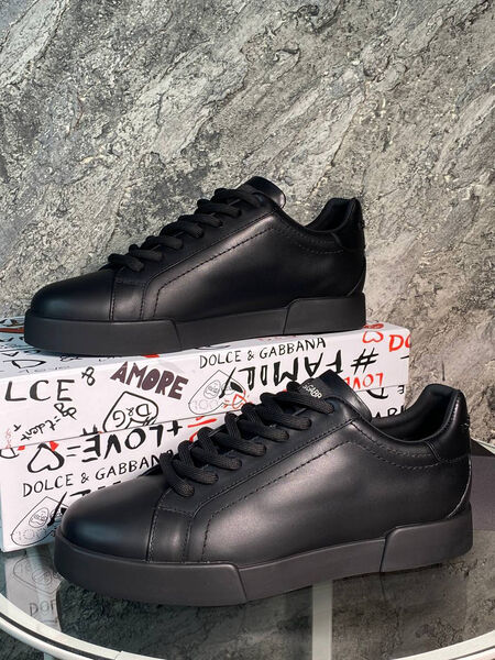 Мужские кеды Dolce & Gabbana мужской кожа черный 145699-2