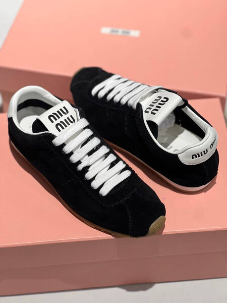 Кроссовки Miu Miu женский замша черный 138634-2