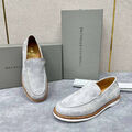 Мужские лоферы Brunello Cucinelli мужской замша графитовый 146658-4
