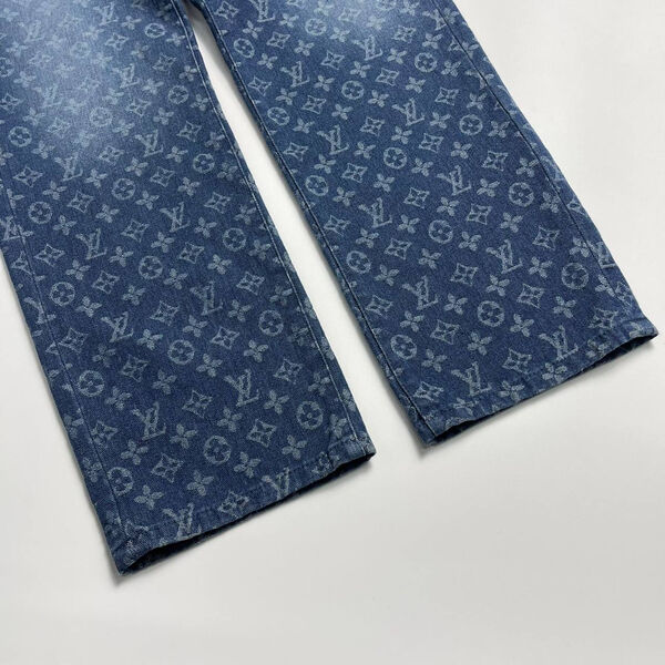 Мужские джинсы Louis Vuitton мужской джинса синий 131573-4