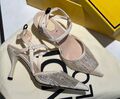 Туфли Fendi женский сатин графитовый 112215-1