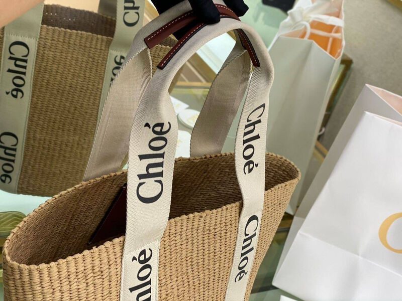 Сумка Chloé женский солома бежевый 145974-5