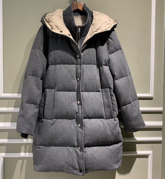 Пуховик Brunello Cucinelli женский графитовый 62268