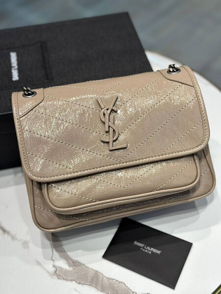 Сумка Saint Laurent Niki Small женский кожа бежевый 160381-3