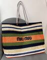 Сумка Miu Miu женский солома черный 194263-1