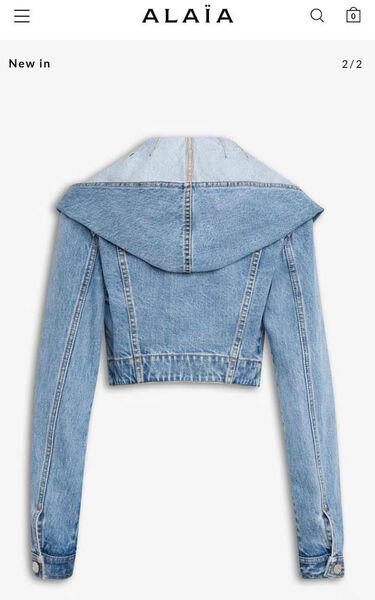 Куртка джинсовка Alaïa женский джинса бирюзовый 155819-2