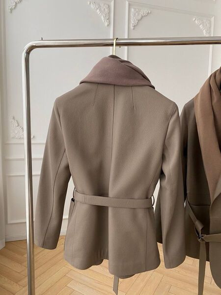 Куртка Hermès женский кожа бежевый 160180-9