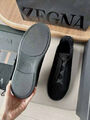 Мужские кеды Zegna мужской замша черный 170255-5