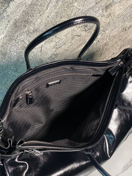 Дорожная сумка Prada мужской кожа черный 173613-6