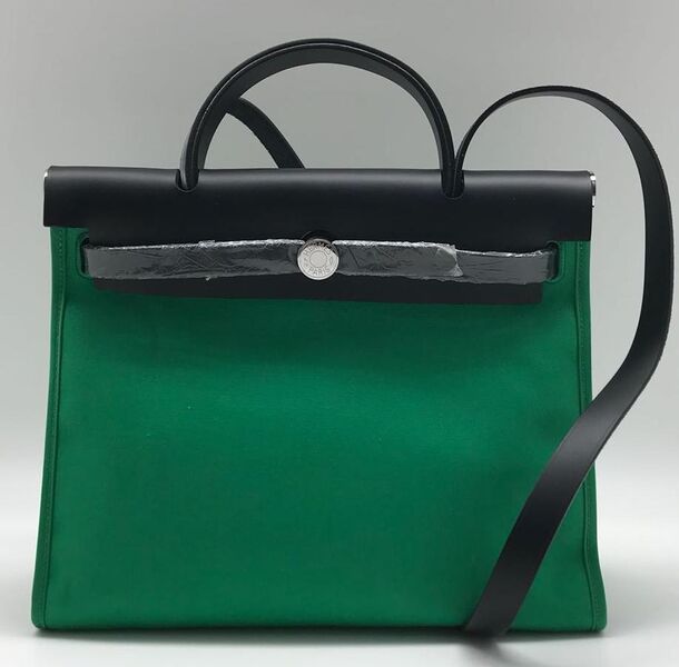 Сумка Hermèsherbag Zip женский кожа болотный 75483