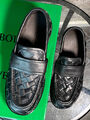 Мужские лоферы Bottega Veneta мужской кожа черный 171183-3