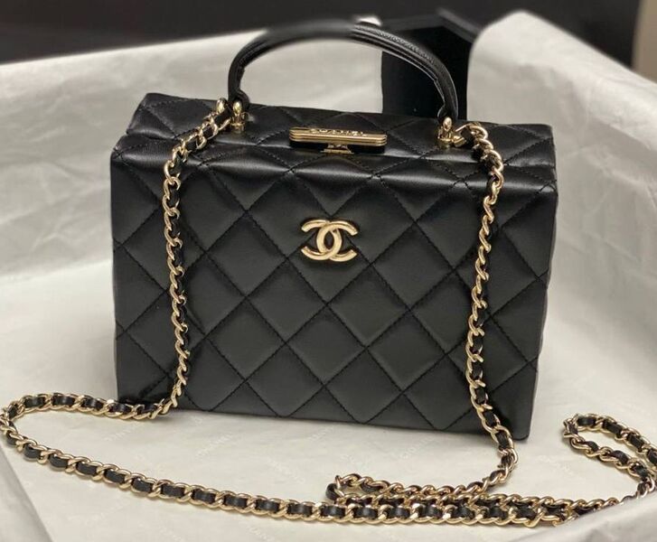 Сумка Chanel женский кожа черный 169085