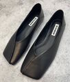 Балетки Jil Sander женский кожа swift черный,серебристый 119137