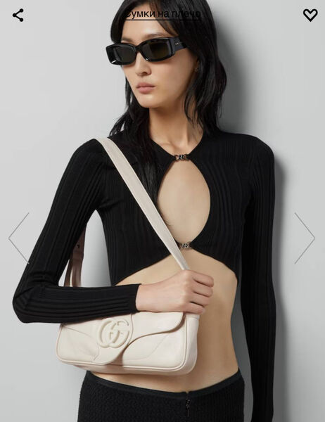 Сумка Gucci женский кожа белый 134011-2