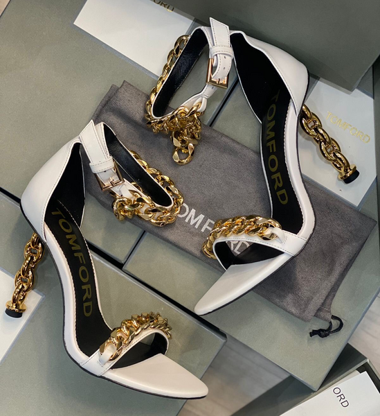 Босоножки Tom Ford женский кожа белый 12803