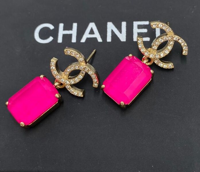 Серьги Chanel розовый 70661