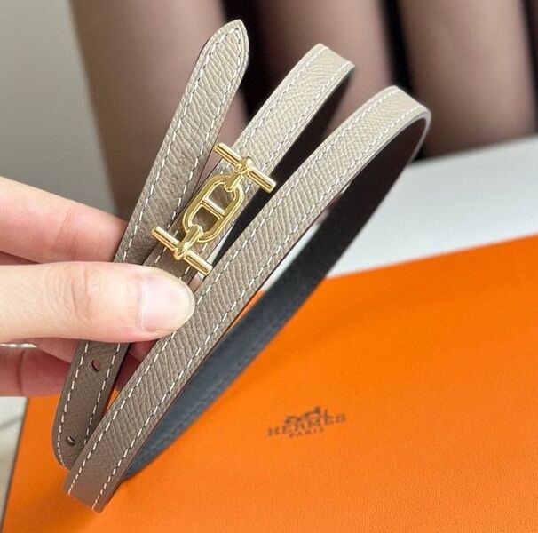 Женский ремень Hermès женский кожа бежевый 189335