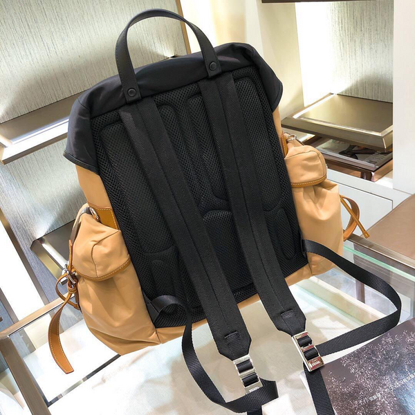Мужской рюкзак Prada мужской нейлон горчичный 53376-2