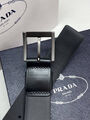Мужской ремень Prada мужской кожа черный 176204-4