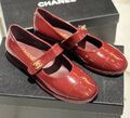 Туфли Chanel женский кожа бордовый 139584-1