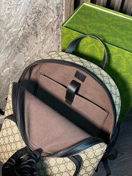 Мужской рюкзак Gucci мужской кожа графитовый 105311-9