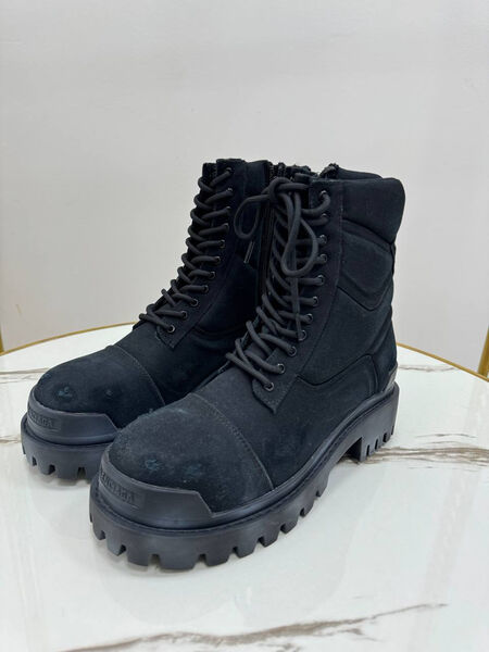 Ботинки Balenciaga женский текстиль черный 169265-2