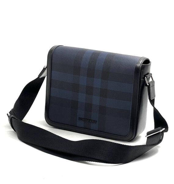 Мужская сумка мессенджер Burberry мужской кожа синий 150016-4