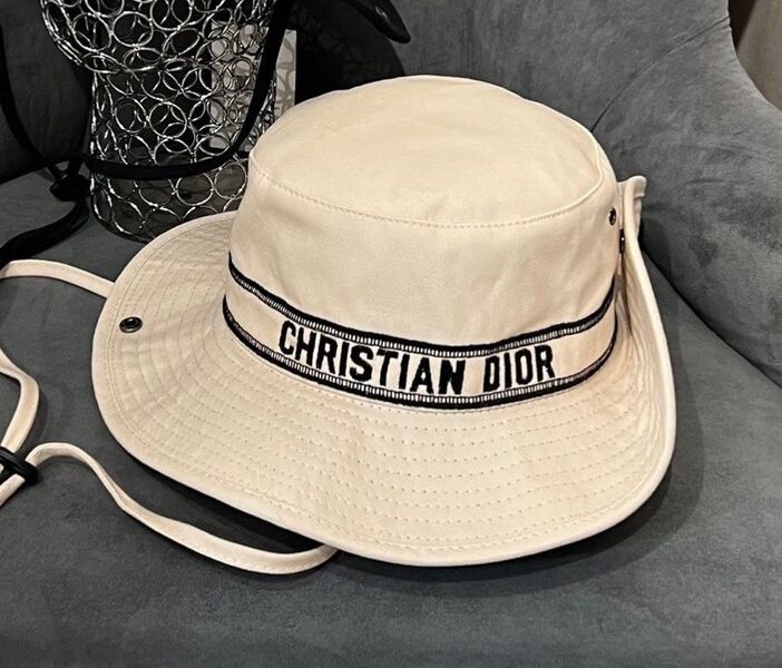 Панама Christian Dior женский текстиль бежевый 118633