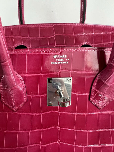 Сумка Hermès Birkin 35 женский кожа бордовый 140347-6