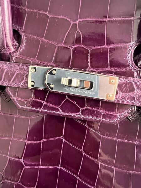 Сумка Hermès Birkin 35 женский кожа фиолетовый 140346-8