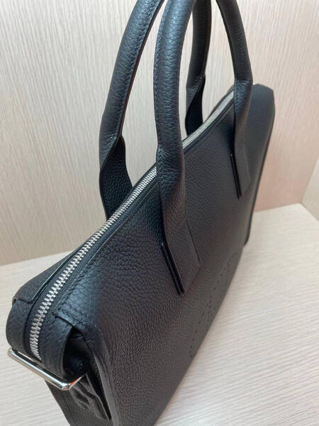 Мужской портфель Hermès мужской кожа черный 103971-6