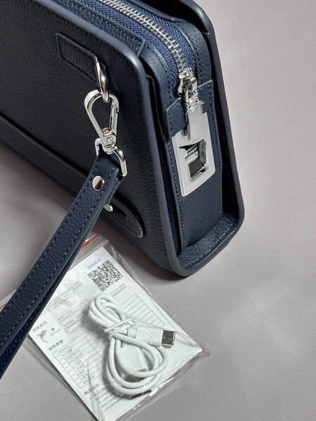 Мужской клатч Hermès мужской кожа синий 150135-6