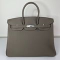 Сумка Hermès Birkin 35 женский кожа графитовый 139836-1