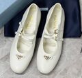 Балетки Prada женский кожа белый 185228-1