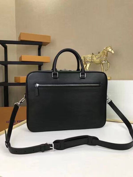 Мужской портфель Louis Vuitton мужской кожа черный 100124-9