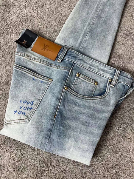 Мужские джинсы Louis Vuitton мужской джинса бирюзовый 118977-2