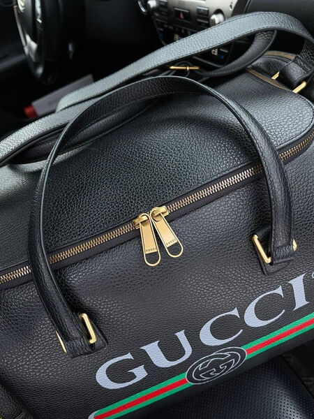 Дорожная сумка Gucci мужской кожа черный 113460-3