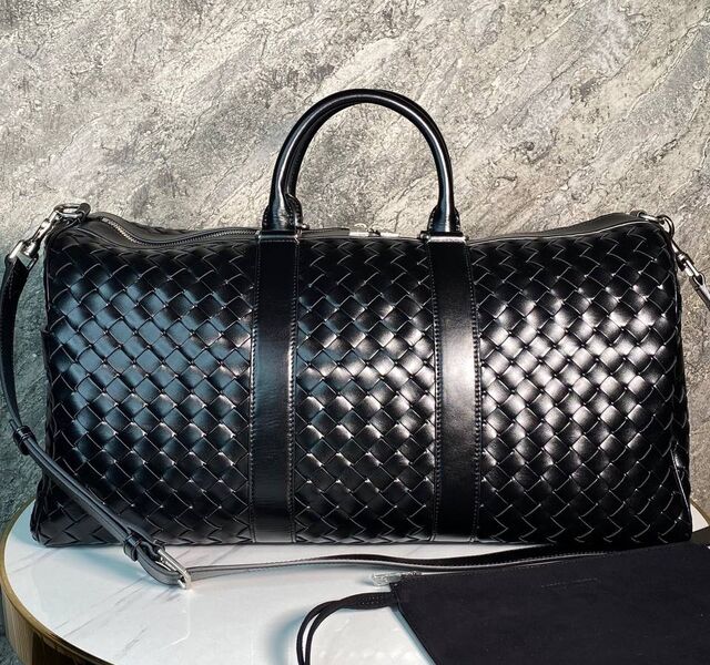 Дорожная сумка Bottega Veneta мужской кожа черный 169294
