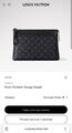Мужской клатч Louis Vuitton мужской кожа черный 173553-6